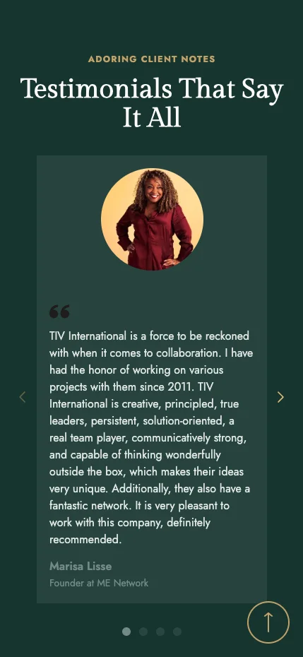 TIV International website by Studio Eleva