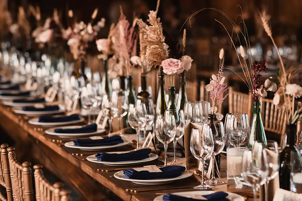Earth tones table setting