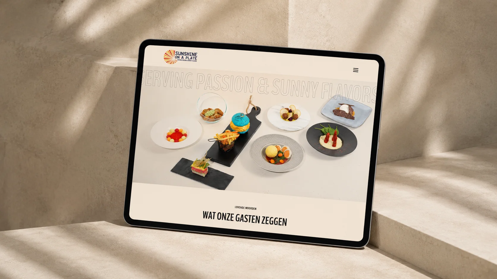Sunshine on a plate website by studio eleva2