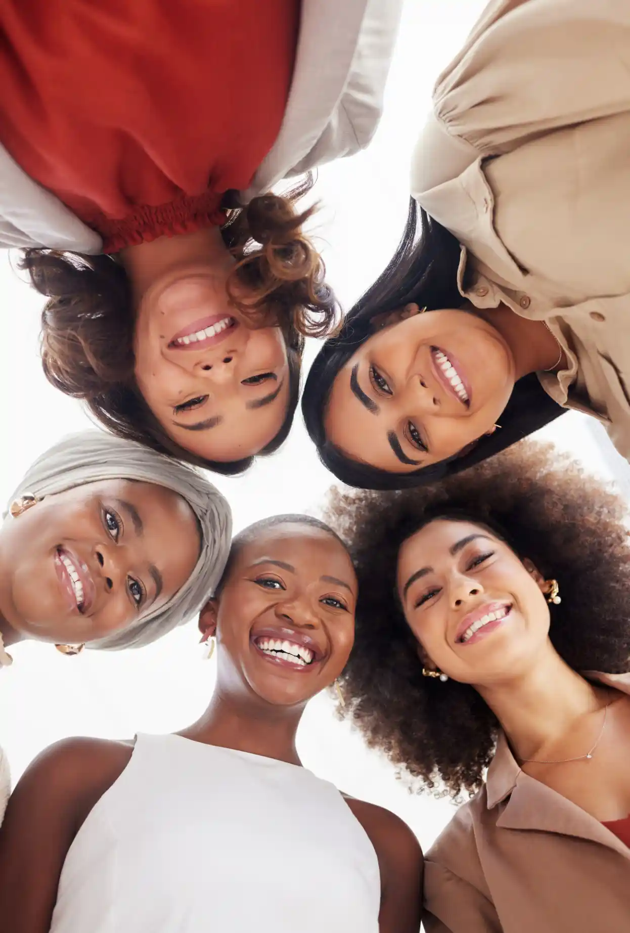 Women smiling